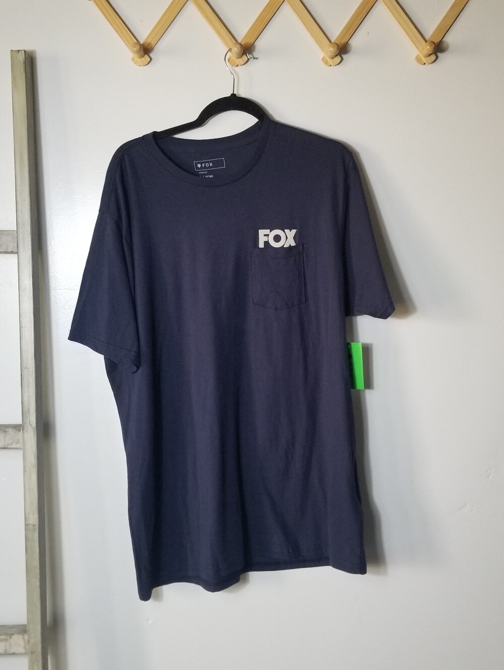 NWT FOX MEN'S NAVY POCKET TEE SIZE XL